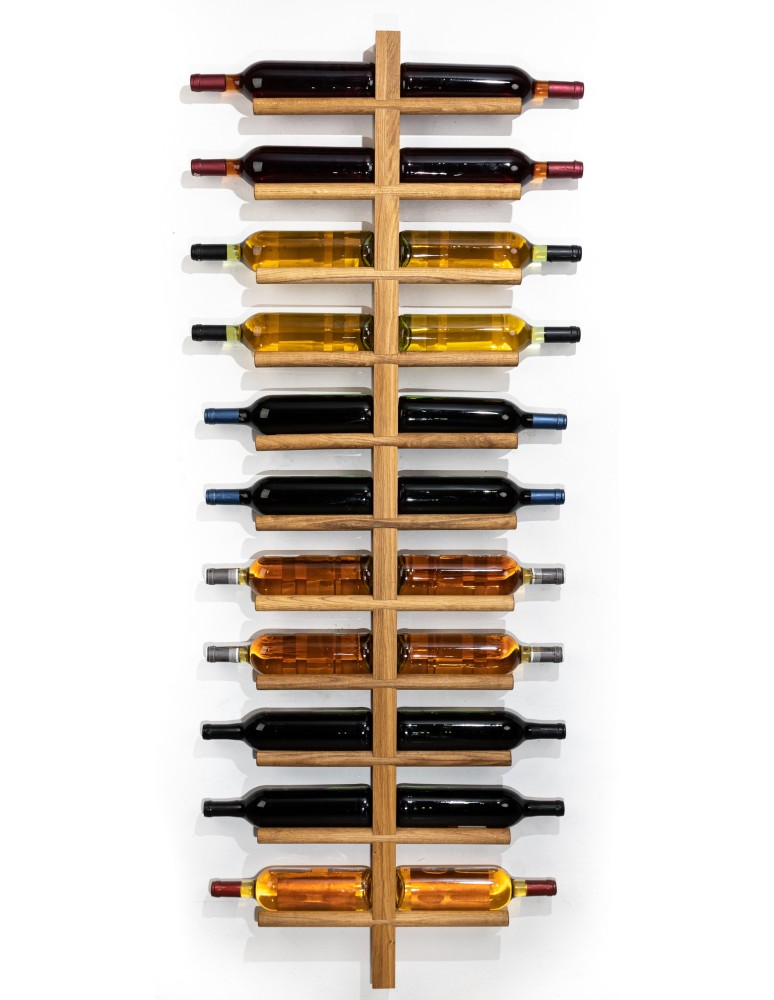Seria RW-24 - Dębowy wieszak na alkohole · RW-24-22_O_NT · drewno olejowane - produkt MODO24.PL 1