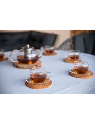 Plastry Okrągłe - Plaster drewna z korą - fi 20-25 cm - Modrzew, gr 4,0 cm - product 5