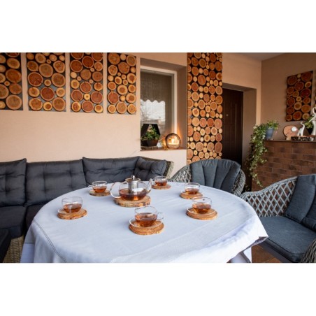 Plaster drewna - fi 20-25 cm - Modrzew, gr 2,5 cm