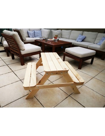 Dom i ogród - Stolik Piknikowy Dla Dzieci - Naturalne Drewno Sosnowe - product 4