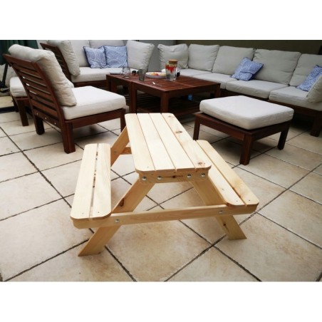 Stolik Piknikowy Dla Dzieci - Naturalne Drewno Sosnowe