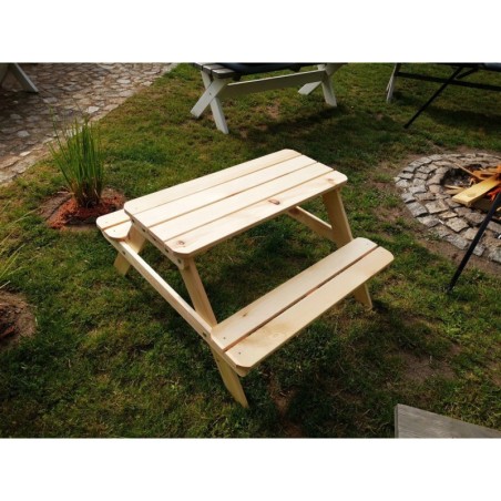 Stolik Piknikowy Dla Dzieci - Naturalne Drewno Sosnowe