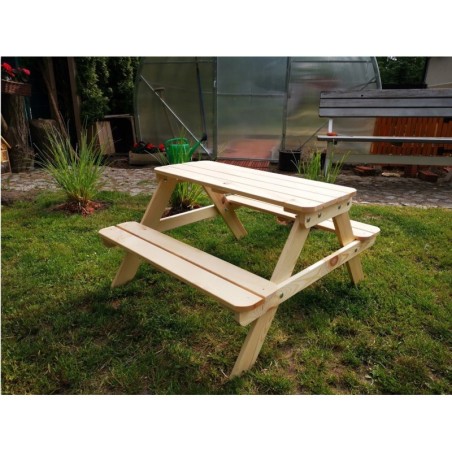 Stolik Piknikowy Dla Dzieci - Naturalne Drewno Sosnowe
