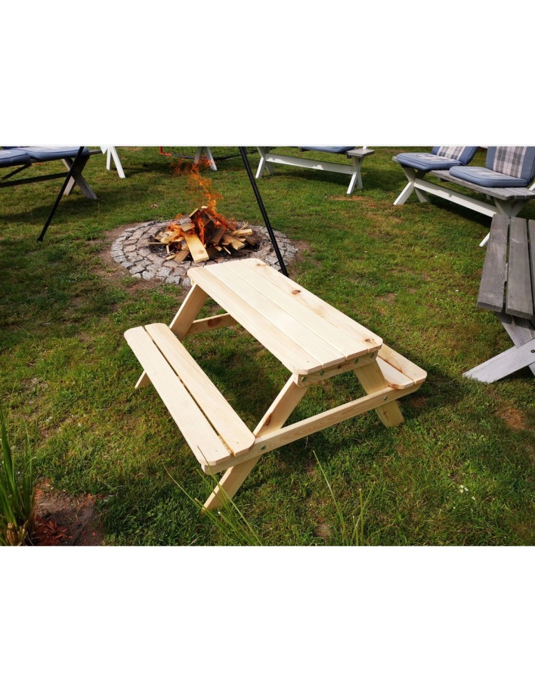 Dom i ogród - Stolik Piknikowy Dla Dzieci - Naturalne Drewno Sosnowe - product MODO24.PL 8