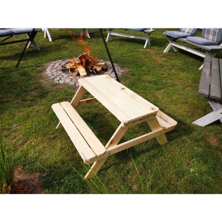 Stolik Piknikowy Dla Dzieci - Naturalne Drewno Sosnowe