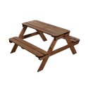 Sosnowy Stolik Ogrodowy Dla Dzieci  Brązowy