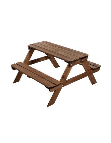 Sosnowy Stolik Ogrodowy Dla Dzieci  Brązowy