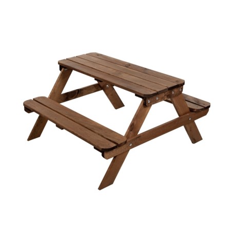 Sosnowy Stolik Ogrodowy Dla Dzieci  Brązowy