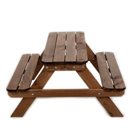 Sosnowy Stolik Ogrodowy Dla Dzieci  Brązowy