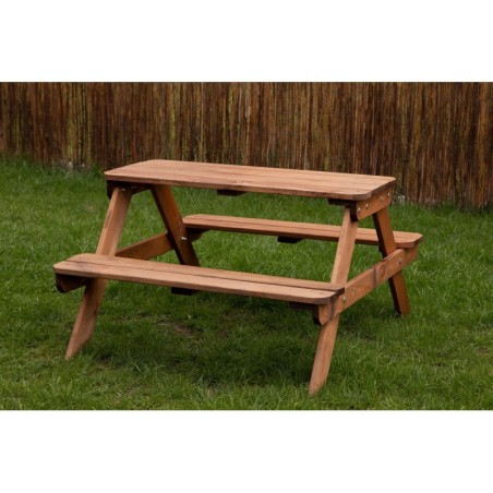 Sosnowy Stolik Ogrodowy Dla Dzieci  Brązowy