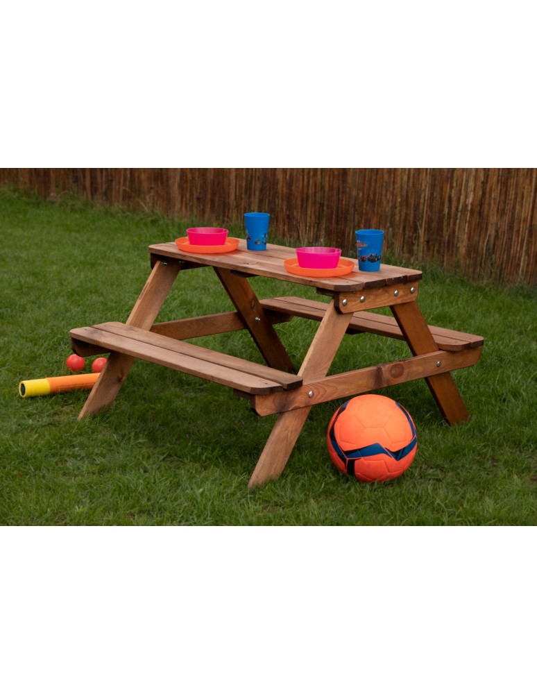 Dom i ogród - Sosnowy Stolik Ogrodowy Dla Dzieci  Brązowy - product MODO24.PL 5