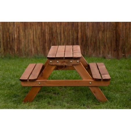 Sosnowy Stolik Ogrodowy Dla Dzieci  Brązowy