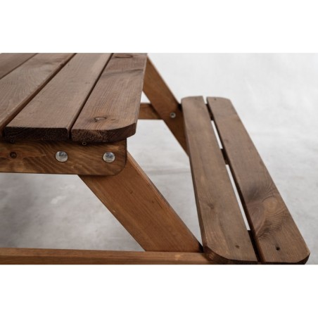 Sosnowy Stolik Ogrodowy Dla Dzieci  Brązowy