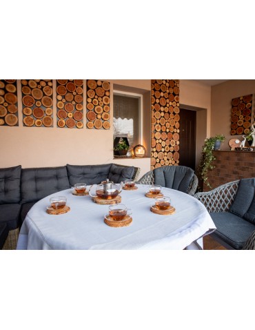 Plastry Okrągłe - Plaster drewna z korą - fi 20-25 cm - Dąb, gr 3,0 cm - product 5