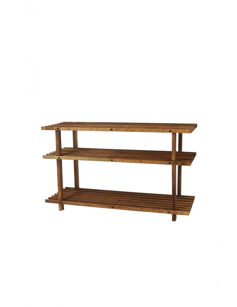 Stojaki na obuwie/ stojaki na buty/ półka RBO - Drewniany stojak na buty ▪ 3 poziomy ▪ RBO-3 ▪ Brązowy - produkt MODO24.PL 1