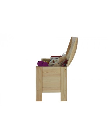 Skrzynie i ławki - Skrzynia sosnowa B-16 50x77x40, półokrągłe wieko - product 10