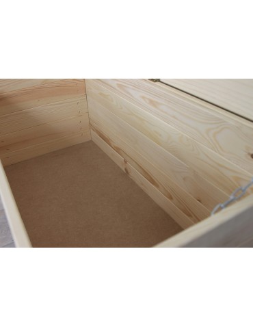 Skrzynie i ławki - Skrzynia sosnowa B-16 50x77x40, półokrągłe wieko - product 11