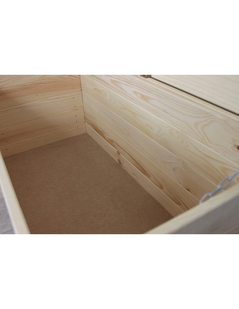 Skrzynie i ławki - Skrzynia sosnowa B-16 50x77x40, półokrągłe wieko - product MODO24.PL 11