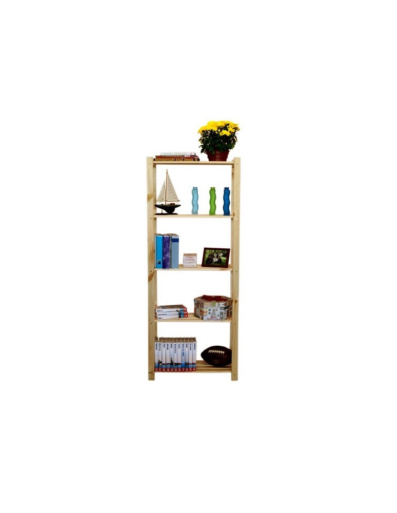regały serii RA - Ażurowy Regał Sosnowy ~ 5 Półek ~ Surowy ~ RA-5-65 - produkt MODO24.PL 1
