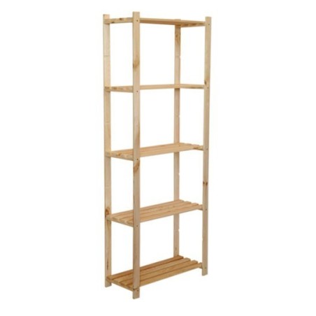 Ażurowy Regał Sosnowy ~ 5 Półek ~ Surowy ~ RA-5-65