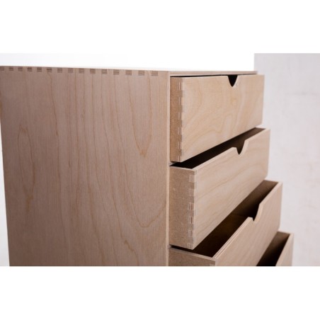 Mini komoda drewniana SSK-8 Sześć szufladek Decoupage