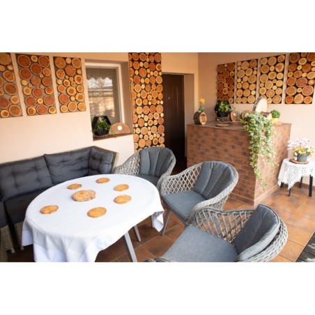 Akacjowe Podkładki Na Stół ⚛ Okorowane ⚛ Olejowane ⚛ ø 12-15 cm ⚛ 6 sztuk