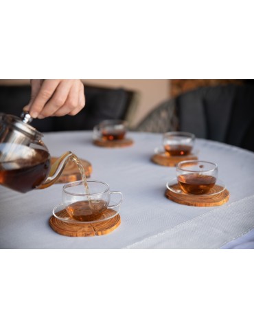 Zestawy Podkładek Na Stół - Dębowe Podkładki Na Stół ⚜ Okorowane ⚜ Olejowane ⚜ ø 9-12 cm ⚜ 2 sztuki - product 7