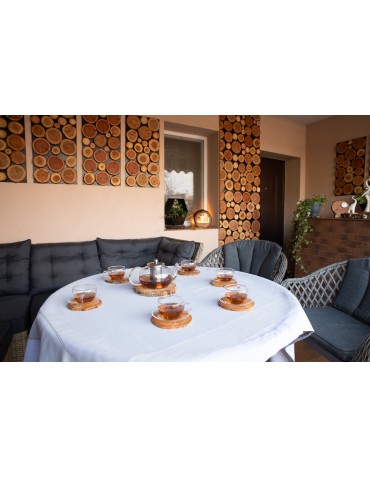 Zestawy Podkładek Na Stół - Dębowe Podkładki Na Stół ⚜ Okorowane ⚜ Olejowane ⚜ ø 9-12 cm ⚜ 2 sztuki - product 8