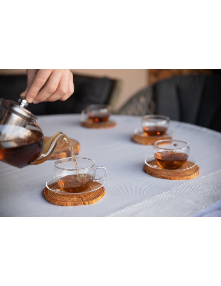 Zestawy Podkładek Na Stół - Dębowe Podkładki Na Stół ⚜ Okorowane ⚜ Olejowane ⚜ ø 9-12 cm ⚜ 6 sztuk - product MODO24.PL 6