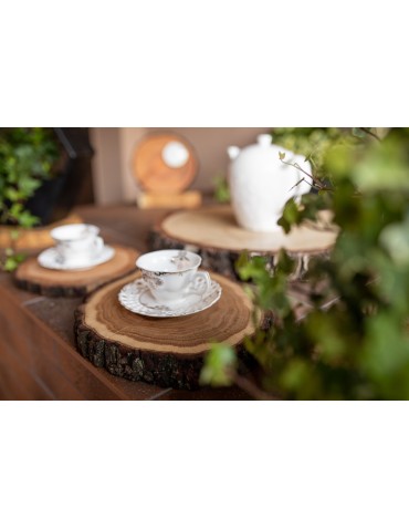 Zestawy Podkładek Na Stół - Dębowe Podkładki Na Stół ⚜ Okorowane ⚜ Olejowane ⚜ ø 9-12 cm ⚜ 6 sztuk - product 8