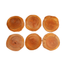 Podkładki Na Stół ◎ Czeremcha ◎ Okorowane ◎ Olejowane ◎ ø 12-15 cm ◎ 6 sztuk