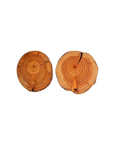Podkładki na Stół  z Modrzewia ◎ Okorowane i Olejowane ◎ ø 12-15 cm ◎ 2 sztuki - product 2