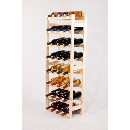 Sosnowy regał na wino RW-1-32 ▪ Naturalne drewno