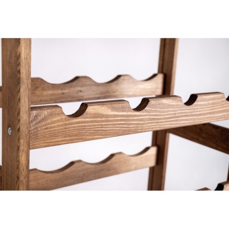 Sosnowy regał na wino RW-1-32 ▪ W kolorze brązowym