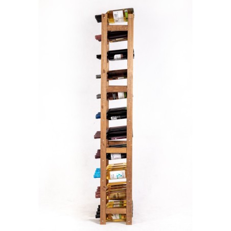 Sosnowy regał na wino RW-1-44 ▪ W kolorze brązowym