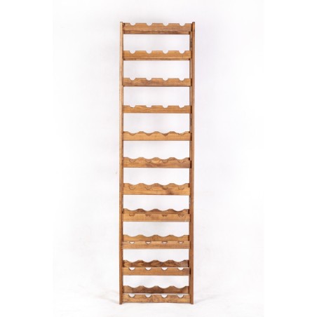 Sosnowy regał na wino RW-1-44 ▪ W kolorze brązowym