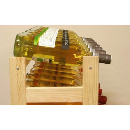 Sosnowy regał na wino RW-1-52 ▪ Naturalne drewno