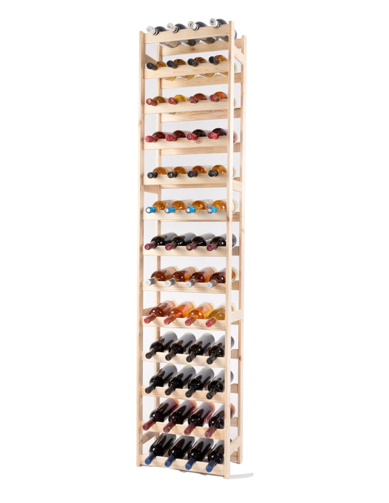 Otwarte regały alkoholowe RW-1 - Sosnowy regał na wino RW-1-52 ▪ Naturalne drewno - product MODO24.PL 1