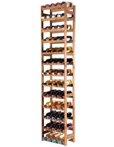Sosnowy regał na wino RW-1-52 ▪ W kolorze brązowym