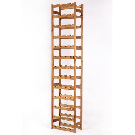 Sosnowy regał na wino RW-1-52 ▪ W kolorze brązowym