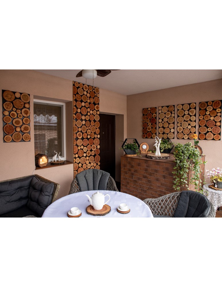 salon w stylu rustykalnym