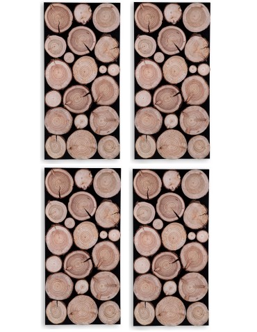 panele ścienne z plastrów drewna