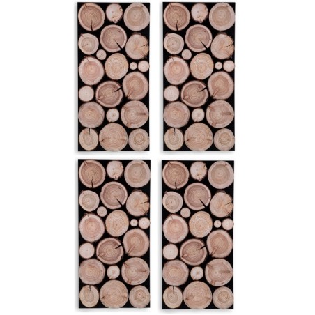 panele ścienne z plastrów drewna