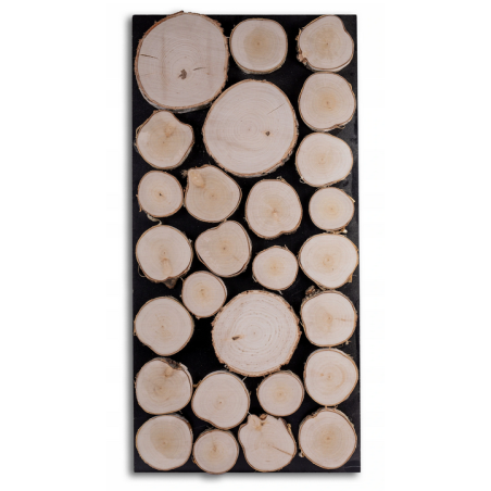 Panel z  plastrami brzozy