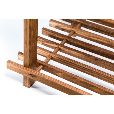 Dwupiętrowy regał na obuwie ▪ RBO-2 ▪ Brązowy