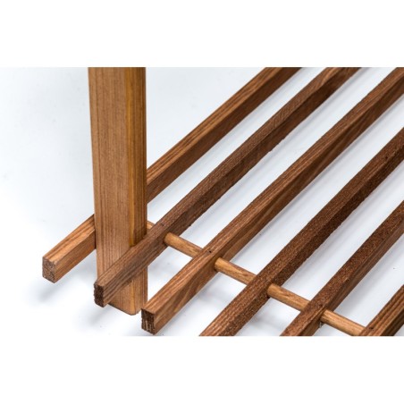 Dwupiętrowy regał na obuwie ▪ RBO-2 ▪ Brązowy