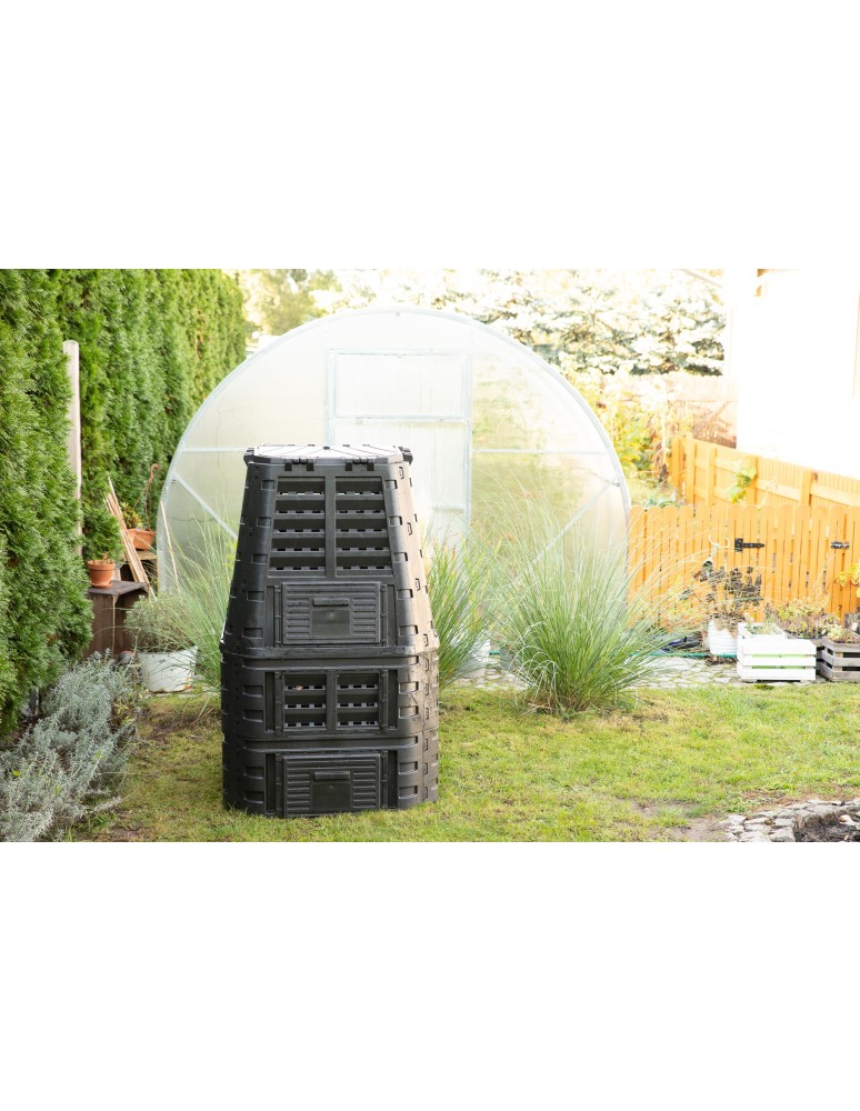 Kompostowniki - Kompostownik 1000l z tworzywa - czarny - standard - product MODO24.PL 7