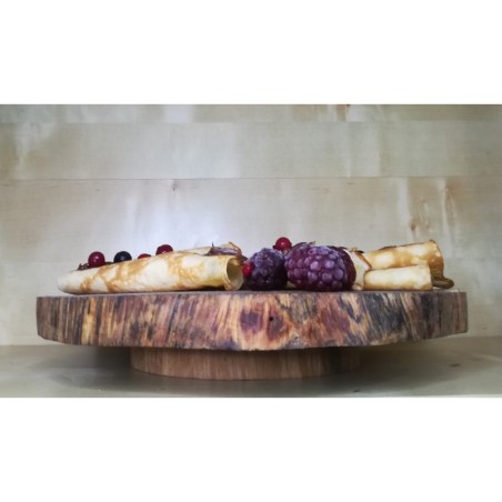 Dębowa Taca obrotowa ◎ Średnica 20 - 25 cm