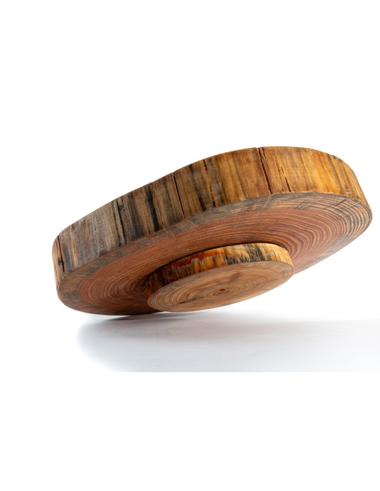 Drewniane tace, patery - Taca obrotowa ◎ Modrzew ◎ Średnica 20-25 cm - product MODO24.PL 2