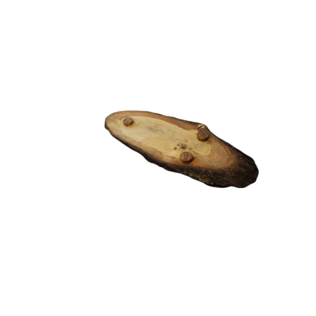 Eliptyczna Taca Dębowa ◍ 40-45 cm ◍ Uchwyty Z Naturalnej Skóry